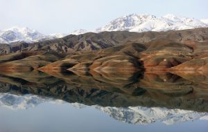 reflection 800px-Taleghan-lake wikicommons
